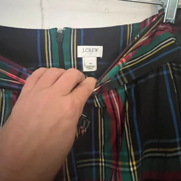 J. CREW Stewart Front Sash Bow Tartan Plaid Skirt Size 14 - Picture 5 of 5